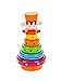 Traditional Wooden Stacker Toy Stacking Rings with Little Prince Top for Toddler