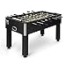 Price comparison product image Klarfit Maracanã Table Football Table Kicker Table Games Tournament Size 118 x 68 cm Smooth-running Rods Edge Protection Drink Holder Height-adjustable Foot Construction Chrome Material: MDF Black