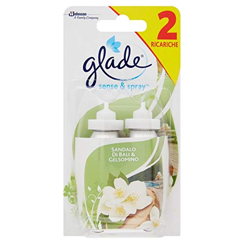 Glade Sense&Spray Doppia Ricarica fragranza Sandalo Bali e Gelsomino - 2x2 pezzi da 18ml