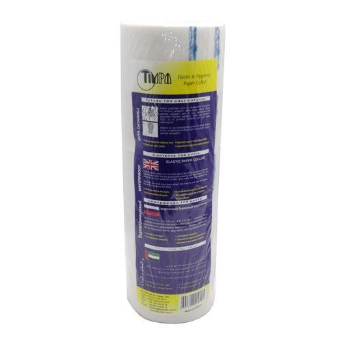 TIMPA DISPOSABLE AND ELASTIC HYGIENIC BARBER NECK STRIP / PAPER / TISSUE / COLLAR / RUFFLE 500 STRIPS