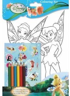 Disney Fairies (TinkerBell) Colouring Poster Stickers Set