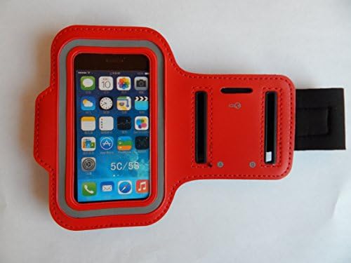 * Red Gym Sports Armband Case Arm Strap with Key Holder for iPhone 5 / 5S / 5C *