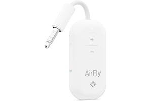 Twelve South AirFly Pro 2 Bluetooth 5.0 Transmitter/Receiver for TV/Airplane to 2 Wireless Headphones – Wireless Adapter for AirPods, Airplane, Car, Gym, Home, Use with Any 3.5 mm Audio Jack, White