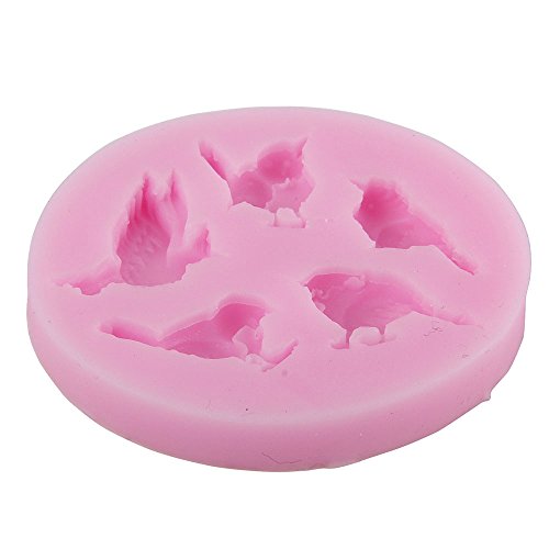 niceeshop(TM) Vögel Form Fondant Formen Silikon Kuchenform Keksform,Rosa - 2