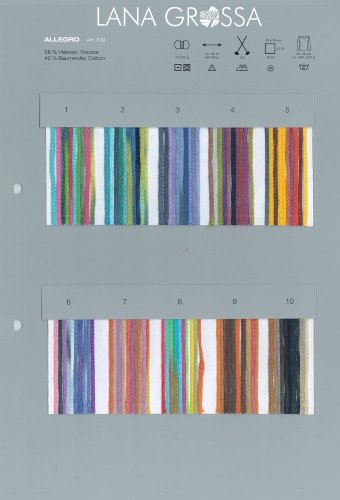 Lana Grossa Allegro 001 rainbow print 50g Wolle - 2