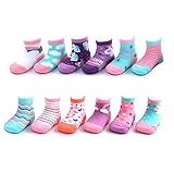 â ~ ... lindo, diseños de colores: 12 pares de calcetines de bebé establecidos con las imágenes en una variedad de diseños coloridos de levantamiento de la estrella. â ~ ... Las selecciones de color disponibles: gatito, corazones o colecciones de diseño del unicornio.