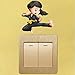 Produktbild Mädchen von Taekwondo Kids Room Decor Wandaufkleber farbigen Schalter Aufkleber 3pcs 10 * 10cm