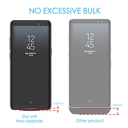 Samsung Galaxy Note 8 Bater  a Funda  FugouSell 5500mAh Ultra Slim Recargable Port  til Bater  a Backup Bater  a Cargador Paquete Externa Carcasa Power Bank Protectora Funda para Samsung Galaxy Note 8 Negro