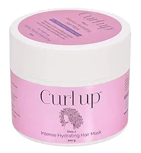 Curl Up Intense Hydrating Hair Mask - Deep conditioner for Curly Hair - Sulphate Paraben And Silicone Free - 200g