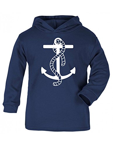 Anchor Baby/kids Hoodie Navy & White 1 - 2 Years