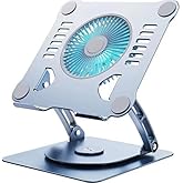 Daytona 804D 360 Degree Rotatable Aluminum Foldable Laptop Macbook Stand (Dark Grey)