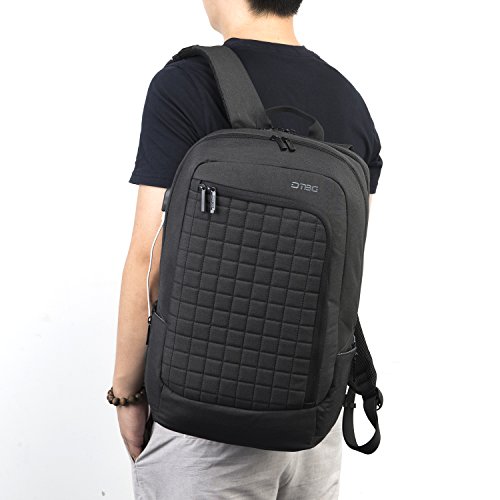 DTBG leichtgewichts Rucksack mit USB Anschluss Business Backpack l  ssiger Arbeit Rucksack Studenten Schule Rucksack mit Anti-Diebstahl Tasche Laptop 
