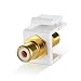 TNP RCA Keystone Jack Insert Connector 5 Pack Socket Female Snap In Adapter Port Gold Plated Inline Coupler For Wall Plate Outlet Panel Mount White RS.2349.00