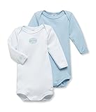 Petit Bateau Baby Boys LOT 2P    BODY ML  Crew Neck Long Sleeve Bodysuit