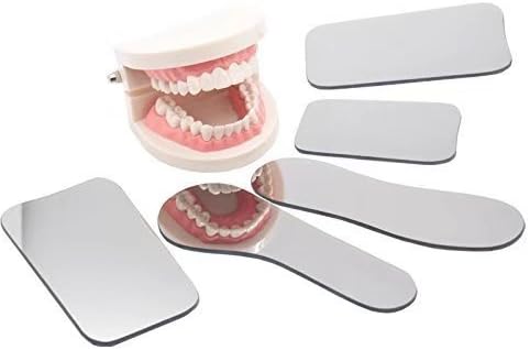 MKDental Orthodontic Intra-oral Dental Clinic Stainless Steel Photography Mirrors Thicker Coated Mirror 5pcs Per Set