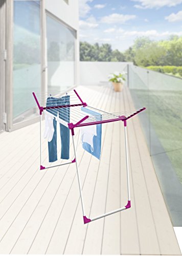 Leifheit 81627 Standtrockner Pegasus 180 Solid Compact Crazy Pink Standtrockner, Metall, 95 x 66.3 x cm - 2