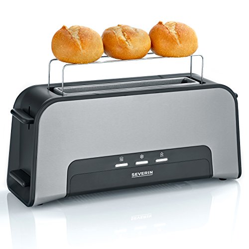 Severin AT 2260 Automatik-Langschlitztoaster „Supreme“, edelstahl gebürstet / schwarz - 3