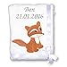Produktbild Amilian® Kuschlige Babydecke SUPER FLAUSCHIG mit Namen und Datum bestickt Kinderdecke U7