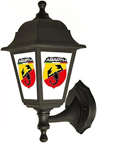 Abarth Back lit Garage - Outside Wall Light - Lantern - Lamp - Sign Light