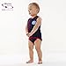 Splash About Boys Baby Wrap and Matching Happy Nappy (Small Wrap 0-6m, Medium Nappy 3-8m, Navy with Red)