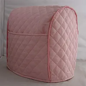 Simple Home Inspirations Quilted Cover Compatible for KitchenAid Stand Mixer, Piped with 2 Pockets (Pink, Mini)