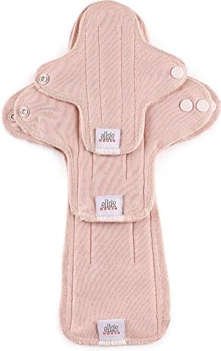 Moon Washable Pads Trial Organic Cotton Panty Liners Set of 3 Pink Plain