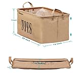 GIMARS Große Spielzeugkiste 20 Zoll Spielzeug Aufbewahrungskiste Spielzeugbox Jute faltbar Aufbewahrungsbox - 5