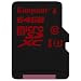 Produktbild Kingston SDCA3/64GB microSDHC/SDXC 64GB Speicherkarte mit Adapter (UHS-I U3, 90R/80W)