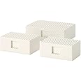 I-K-E-A BYGGLEK LEGO® box with lid, set of 3, white