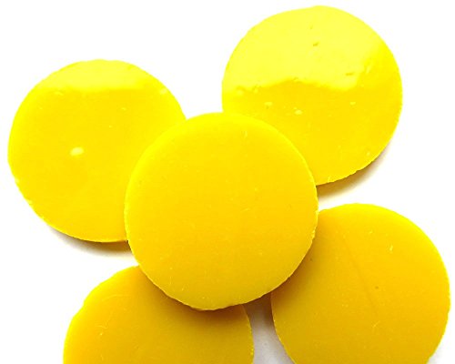 Craft Mosaic Tiles - Small Circles - Stained Glass - Primrose