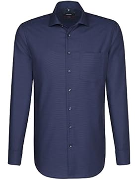 SEIDENSTICKER Herren Hemd Modern Langarm Bügelfrei Uni / Uniähnlich Businesshemd Kent-Kragen Kombimanschette weitenverstellbar