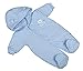 Premature Baby Snowsuit Blue Tiny bear Star Print Pramsuit Tiny Baby/Prem (Premature baby  5/8LBS)