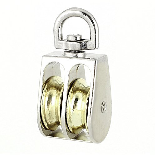 Preisvergleich Produktbild 25mm Durchmesser Edelstahl Doppel Sheave Swivel Eye Seilrolle