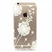 Produktbild MUTOUREN Handyhülle für iPhone 6 iPhone 6S 4.7" TPU Silikon Case Cover Durchsichtig Schutzhülle Tasche Etui Bumper Ultradünne Weich Kratzfeste Soßdämpfende Silikontasche Hülle Weiß - Löwenzahn