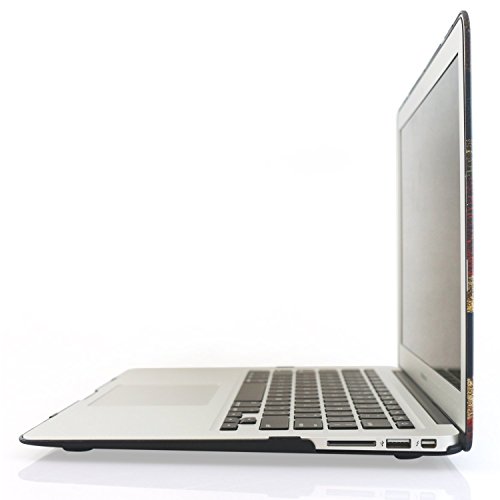 HASESS Jahrgang Union Jack Muster Matte Gummi Coated Harte Schale Case Abdeckung für 13-Zoll MacBook Air 13.3″ A1369 A1466 + Klar TPU Tastatur Abdeckung + Klar LCD-Schirm-Schutz – UK Flaggege - 4