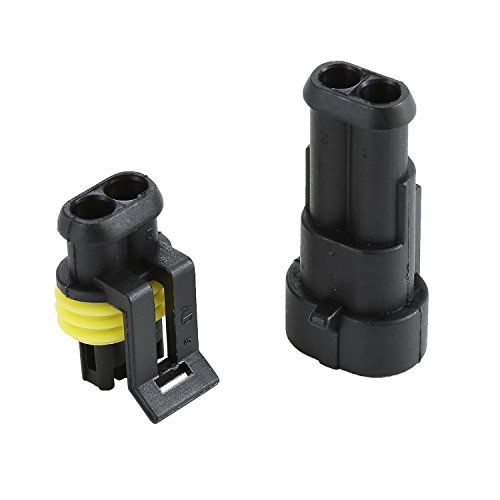Fafada 2-polig AMP Superseal Stecker Steckverbindung Wasserdicht Auto KFZ Boot 10 Set - 2