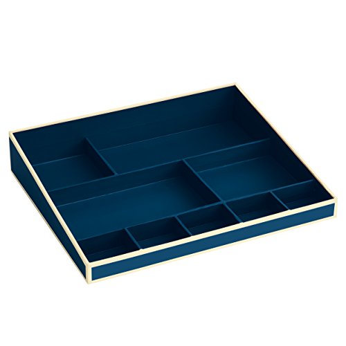 Semikolon Desktop Organizer marine (blau) | Praktisches Ordnungs-System für den Schreibtisch | Ablage für Büroklammern, Klebezettel und Stifte | Format 30,2 x 24,8 x 5,6 cm