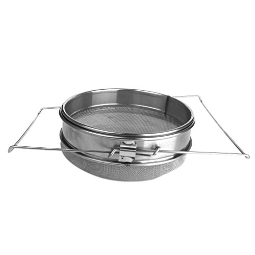 Edelstahl Bienenzucht Doppel Honig Sieb Filter Einstellen Bienenhaus Ausstattung - 3