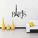 H&D DIY PVC Wall Art Decal Sticker Living Room Bedroom Decoration Wall Sticker Wall Decor Home Decor Decals for Kitchen washroom bedroom Kids Room (paris)