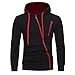 Price comparison product image Brezeh Plain Pullover Hoody Hooded Top Hoodie for mens hooded sweatshirts (XL, Black)