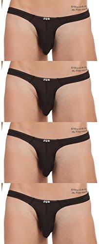 DOOXIUNDI Men's Underwear Ultrathin Ice Silk Small Thong Briefs Single Or Pack (L, P4B)