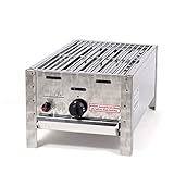 Tischmodell ca. 4 kW mit Grillrost, mit einem stufenlos regelbaren Brenner.
