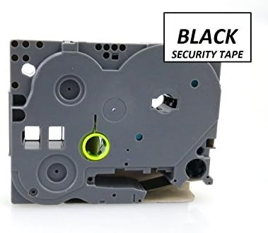 24mm Width Laminated Label Tape for Brother P-Touch PT-1000. Black ON Security White Tape. 8m in Length. TZe-SE5. See Description for List of Compatible Printers. TZ-SE5