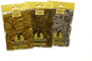 VENIARD Plumes mixtes de perdrix anglaises grises pour la fabrication de mouches de pêche (jaune)