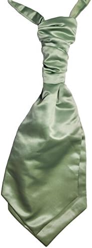 Mens and Boys Sage Green Satin Wedding Cravat (Mens)