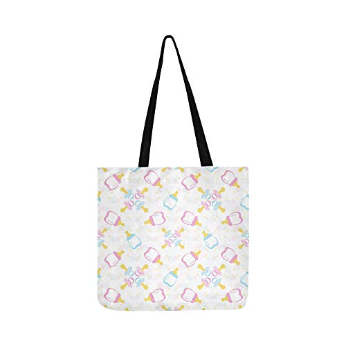 Baby Bottle Babys Dummy Comforter Canvas Tote Handbag Shoulder Bag Crossbody Bags Purses for Men and Women Shopping Tote