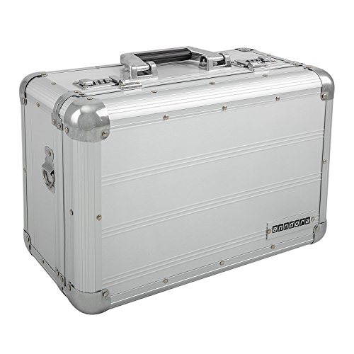 anndora Fotokoffer Silber Kamerakoffer 12 Liter mit Gurt Zahlenschlösser