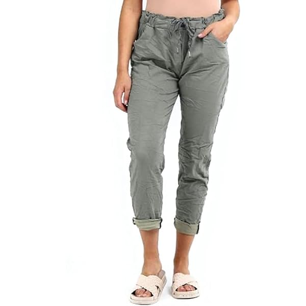 Pantalon Jogging Camouflage Imprimé Armée Italien Pour Femme - Taille Régulière - Neuf