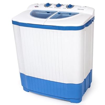TecTake Mini machine a laver 4,5kg + essorage 3,5 kg Pour Camping, studio et petites pièces