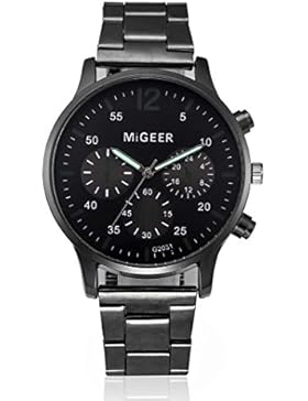 Ouneed® Uhren , Christmas Herren Kristall Edelstahl Business Analog Quarz Armbanduhr Armband